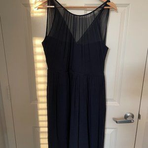 J. Crew Silk Chiffon Dress / Newport Navy / Size 12